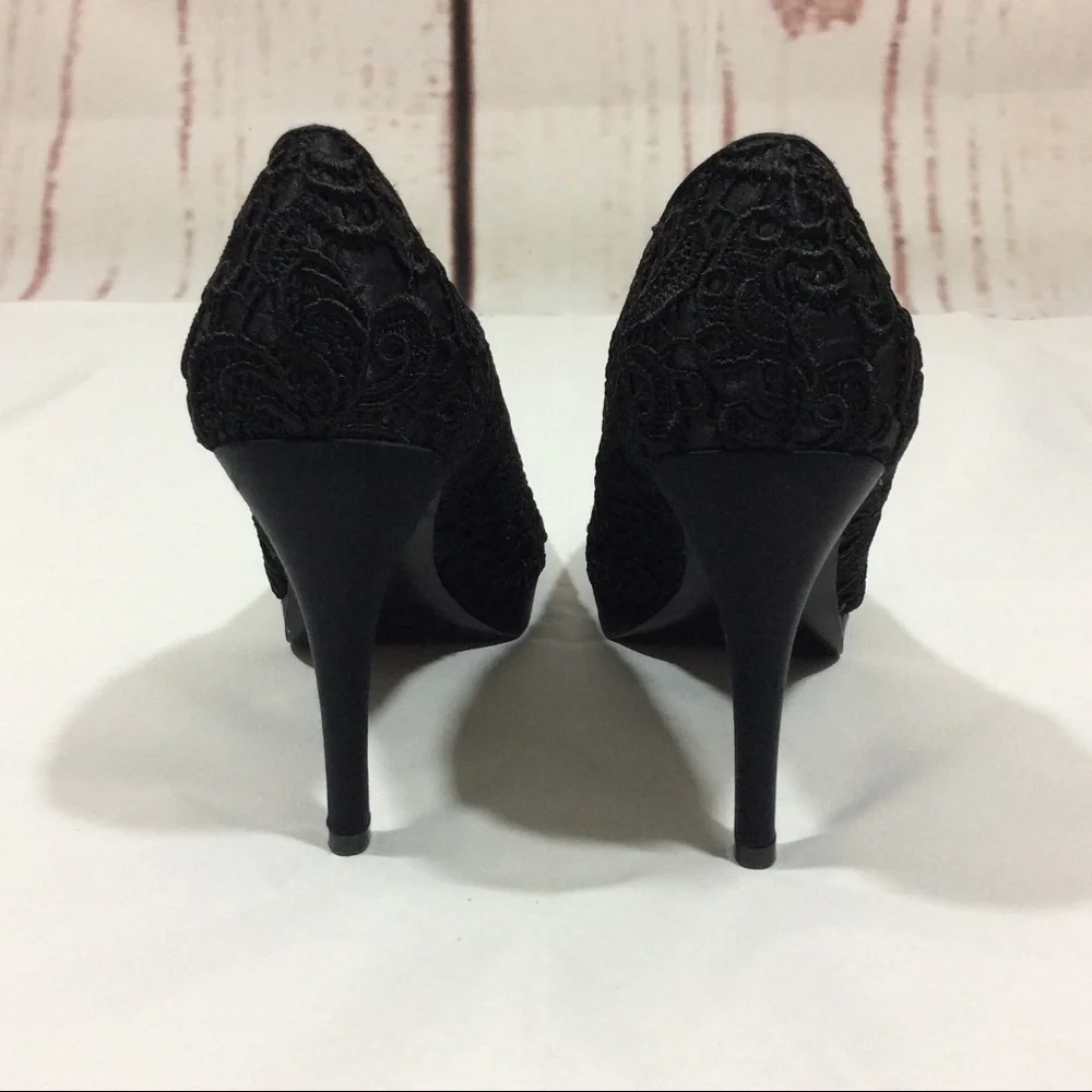 White House Black Market Black High Heel Shoes‎ Evening Cocktail Party Wedding